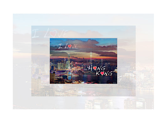 香港3D特色明信片|維多利亞港 I Love Hong Kong - Victoria Harbour