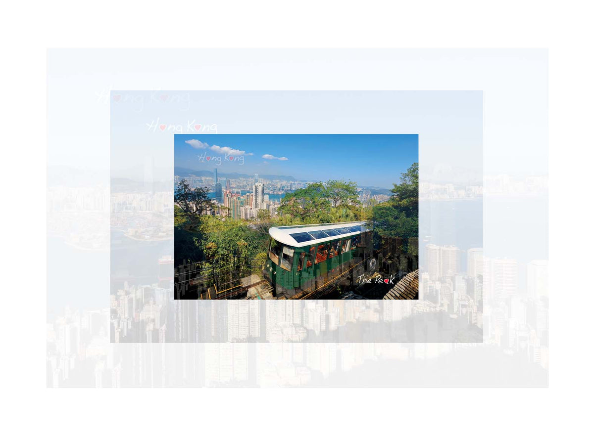 香港3D明信片｜山頂纜車 · 維多利亞港景緻 Peak Tram and Victoria Harbour
