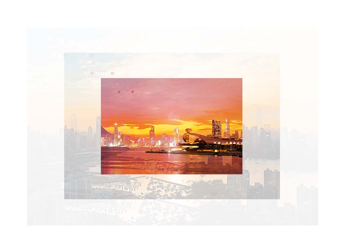 香港3D明信片｜郵輪碼頭 · 維港日落 Sunset Hong Kong