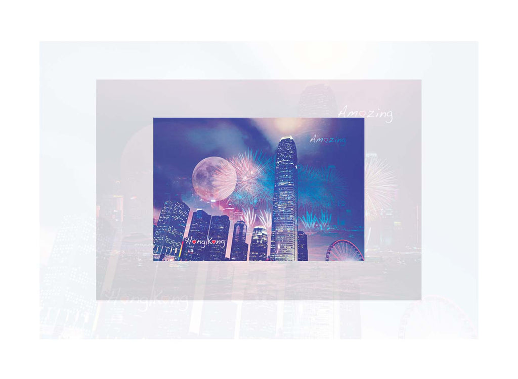 香港3D明信片｜中環夜空 Central Night