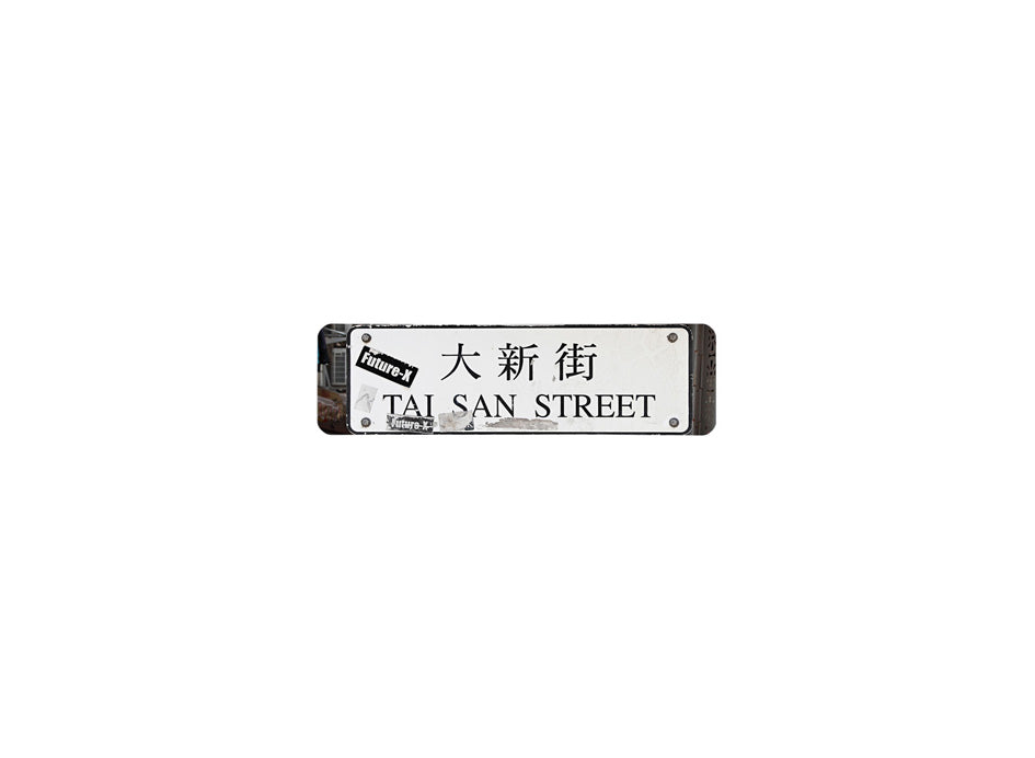 大新街 Tai San Street 香港街道牌磁石貼 全真粗黑款式 白底黑字真實復刻 香港製造