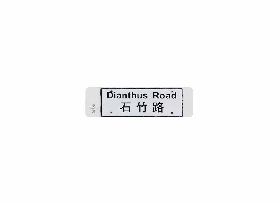 石竹路 Dianthus Road 香港街道牌磁石貼 長方形監獄體款式 白底黑字真實復刻 香港製造