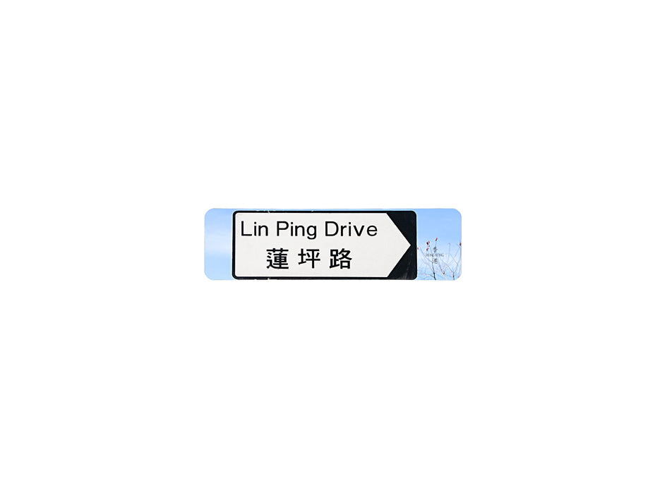 蓮坪路 Lin Ping Road 香港街道牌磁石貼 全真粗黑款式 白底黑字真實復刻 香港製造