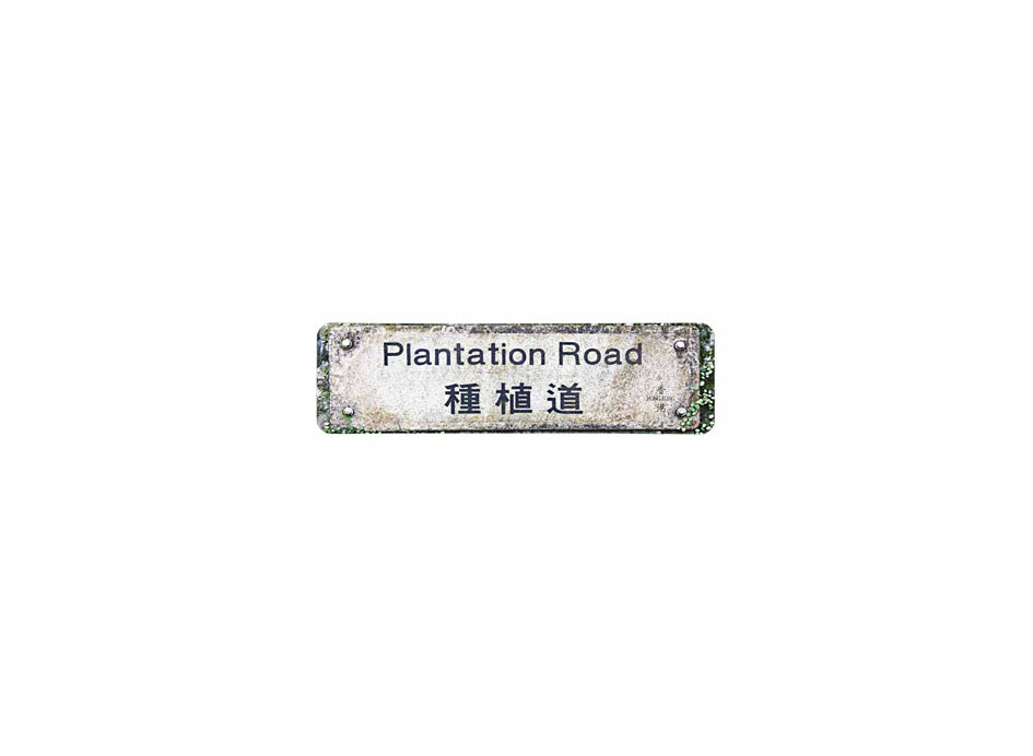 種植道 Plantation Road 香港街道牌磁石貼 長方形監獄體款式 白底黑字真實復刻 香港製造
