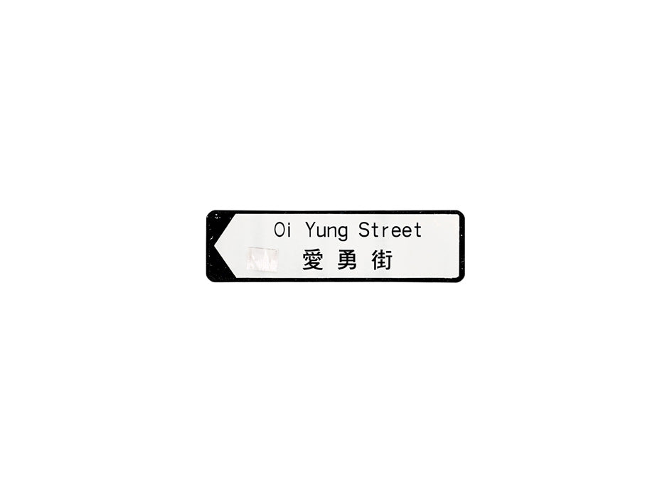 愛勇街 Oi Yung Street 香港街道牌磁石貼 長方形監獄體款式 白底黑字真實復刻 香港製造