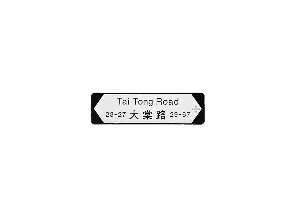 大棠路 Tai Tong Road 香港街道牌磁石貼 全真粗黑款式 白底黑字真實復刻 香港製造